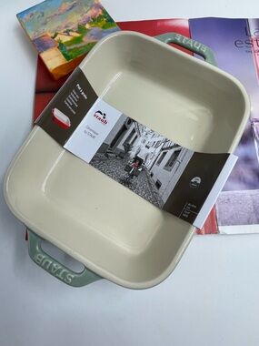 Staub Rectangular Baking Dish Eucalyptus